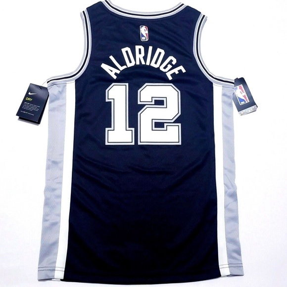 San Antonio Spurs Nike Mens 40 (S) Swingman Jersey Aldridge 20/21 Icon Edition - Picture 3 of 7